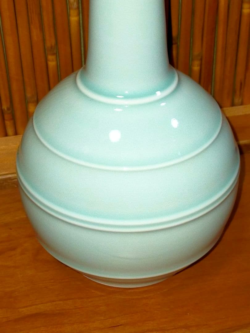 ♥倉島岱山　須恵焼　花入　共箱付き　花器　花瓶　黒田藩磁器御用窯　骨董　古玩