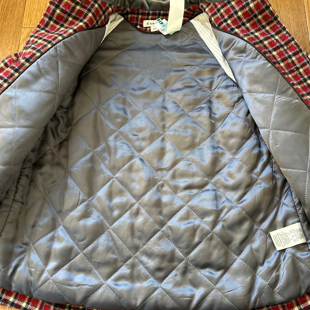 CARAMEL チェック柄ウールコート 2Y