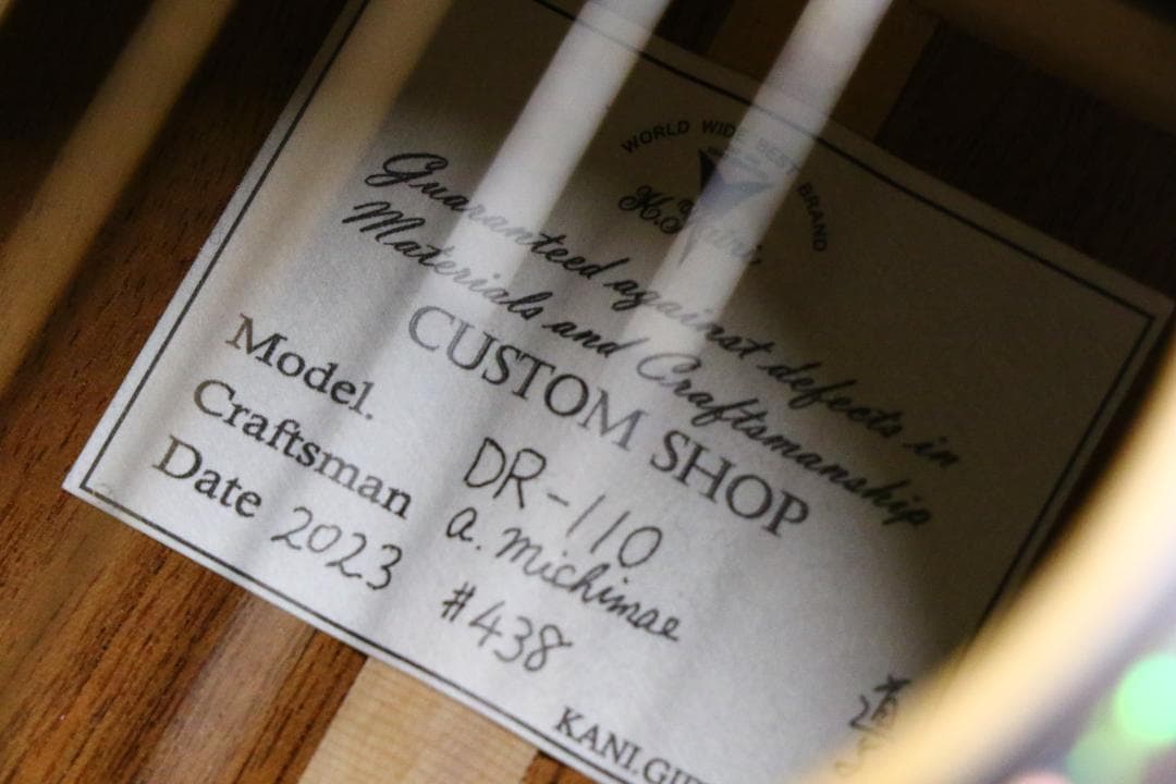 Kヤイリ　CUSTOM　SHOP　DRー110 2023年製　美品