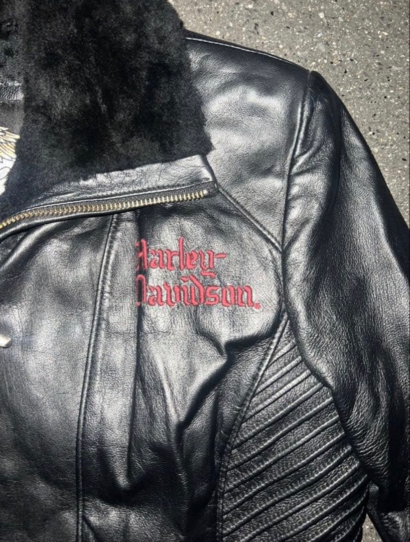 Harley-Davidson 本革レザージャケットファー　ハーレーダビッドソン