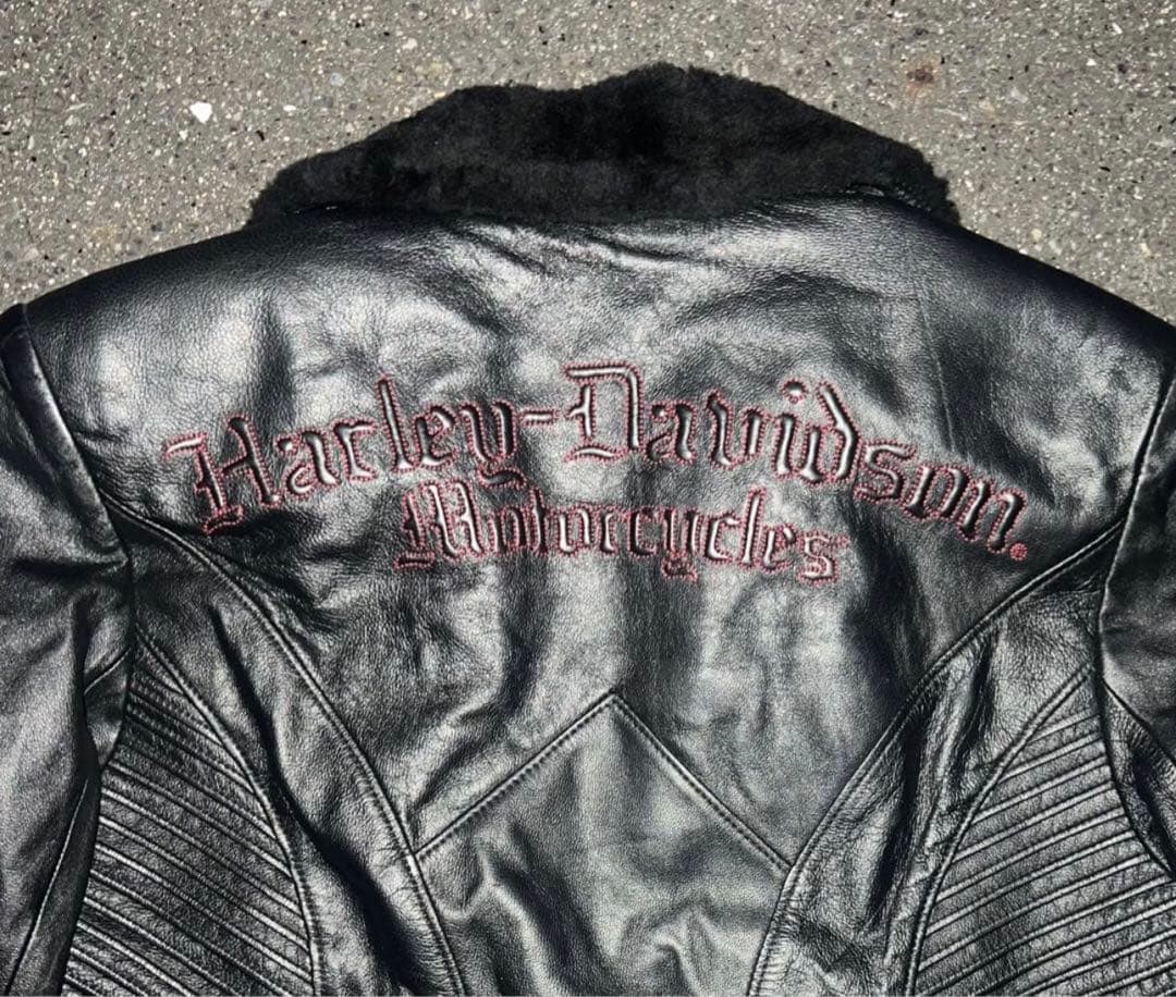 Harley-Davidson 本革レザージャケットファー　ハーレーダビッドソン