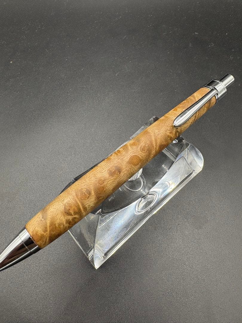 あ*き様 526超極上　マーブルウッド　瘤杢　木軸シャーペン　ボールペン