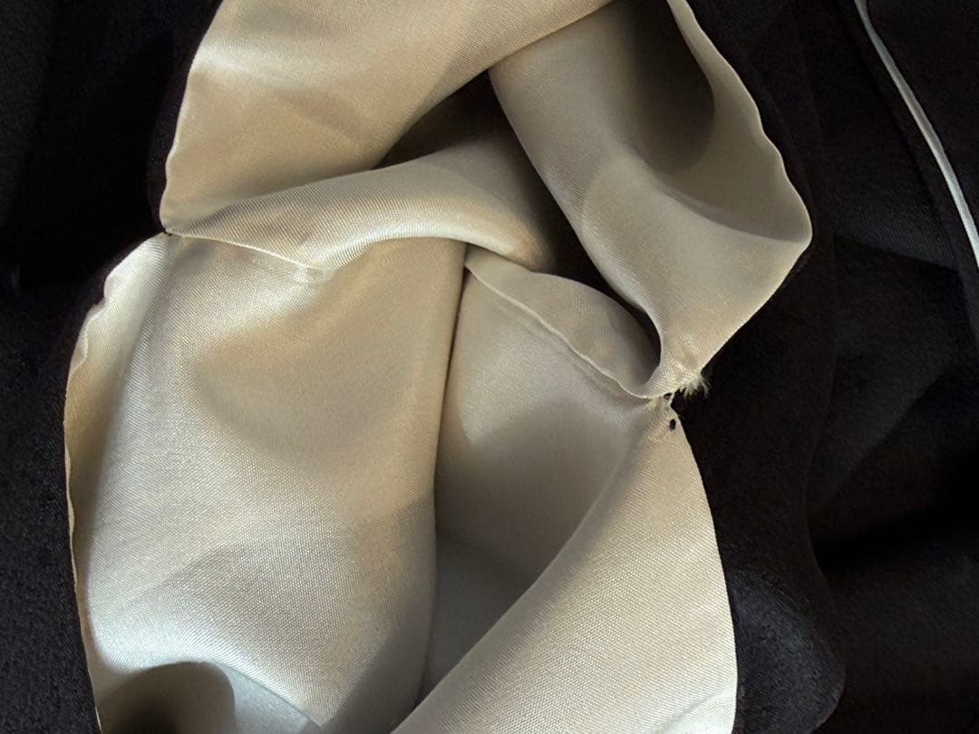 二尺袖　振袖　訪問着　黒地　松 梅 藤