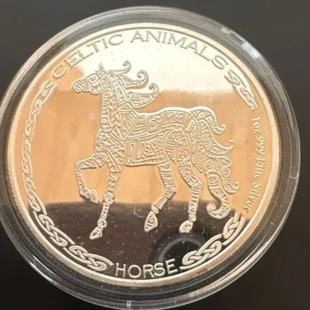 2020年 チャド ケルト馬銀貨　1オンス カプセル付き　訳あり
