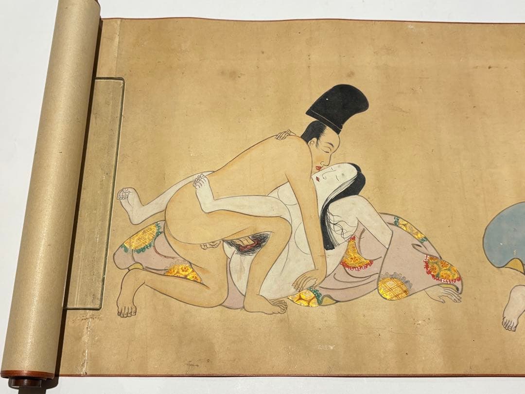 「慶長期風俗画」江戸時代初期〜中期頃筆極彩色春画巻 12図1巻|艶本 浮世絵和本