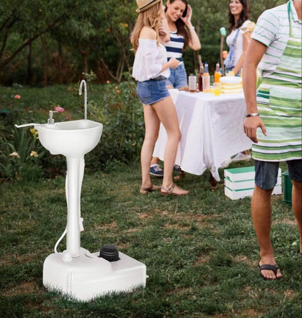 【未使用品】ポータブル洗面台　災害用　キャンプ用品　屋外用電源不要　介護用品