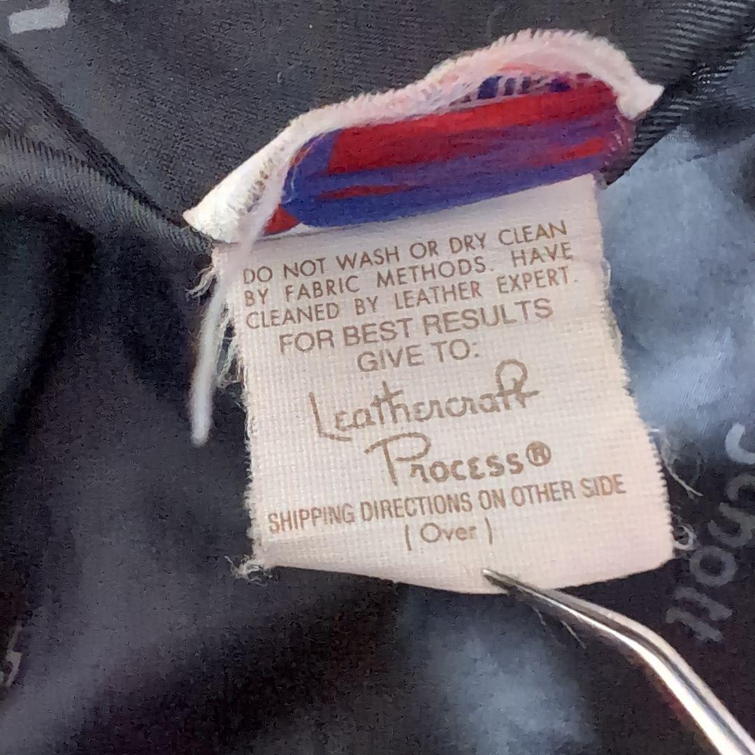 Schott ブラックレザーライダースジャケット 42