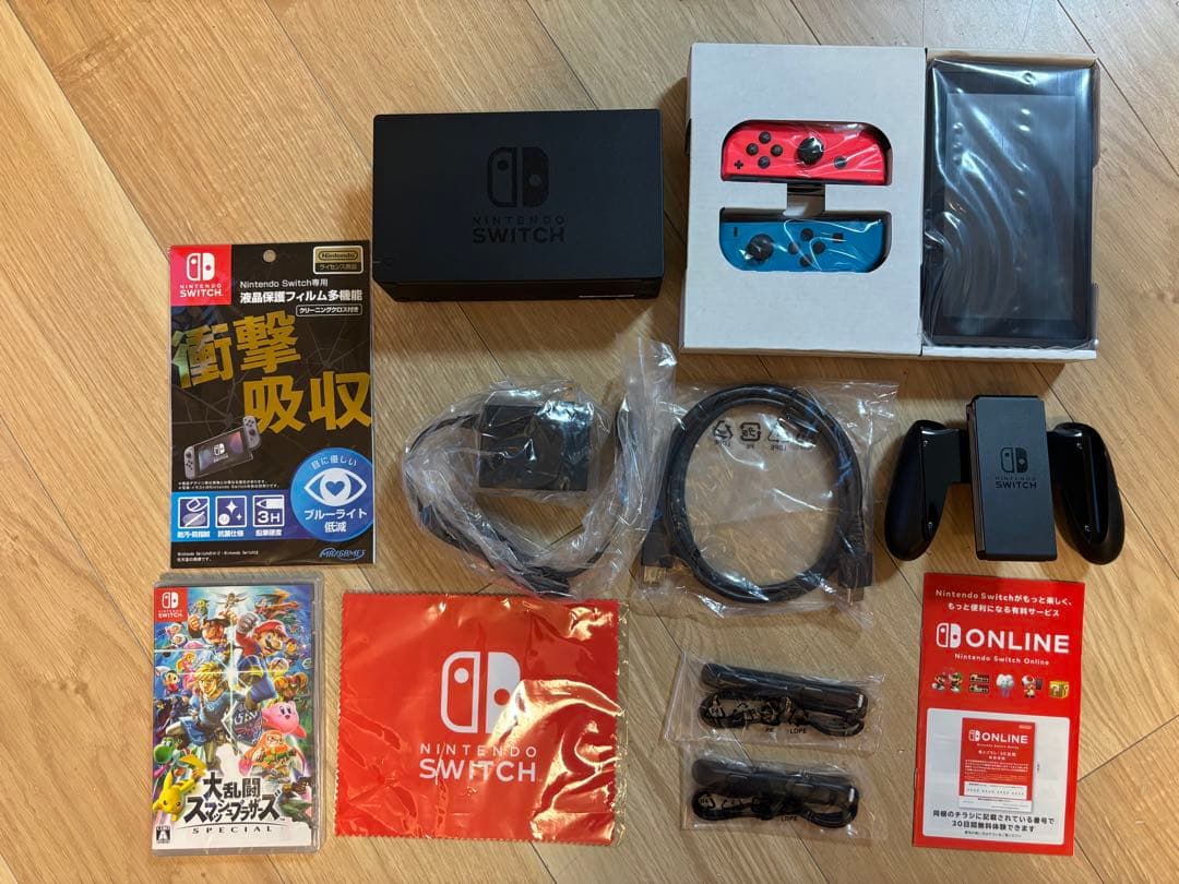 Nintendo Switch 本体 赤・青ジョイコン ゲームソフト付き