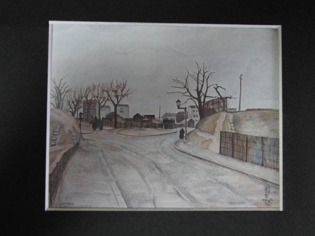 藤田嗣治、「Paysage de banlieue sous la neige」