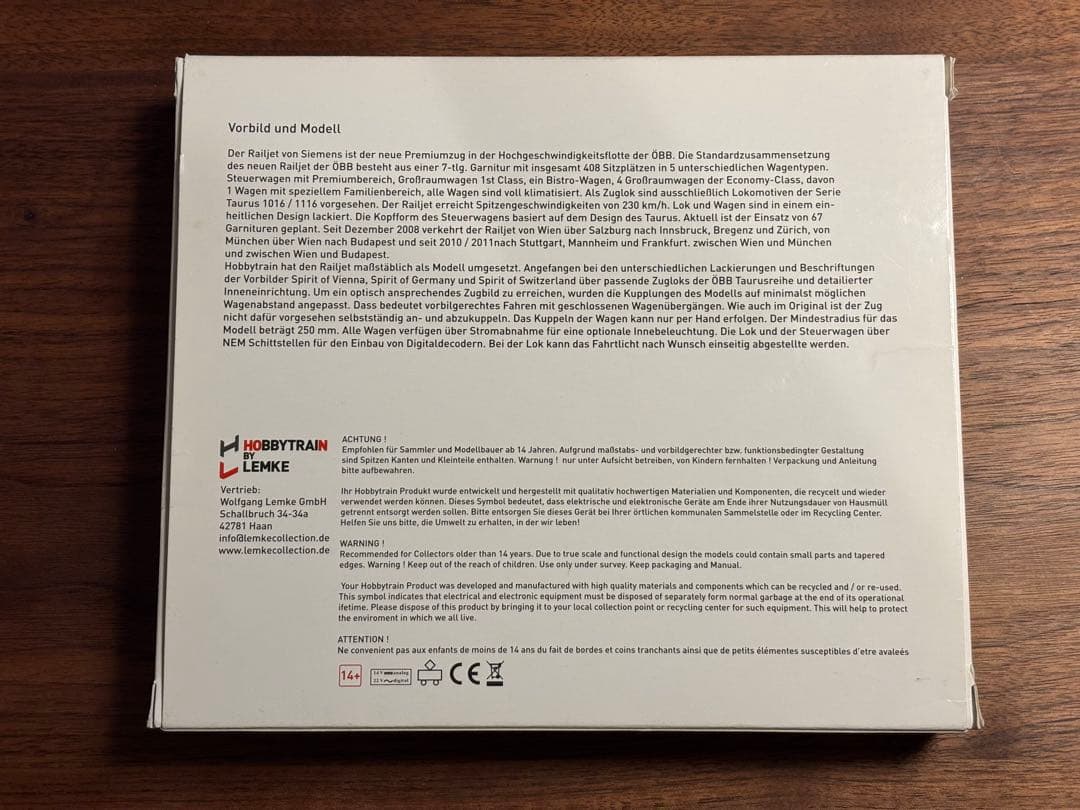 HOBBYTRAIN ÖBB railjet 4両セット