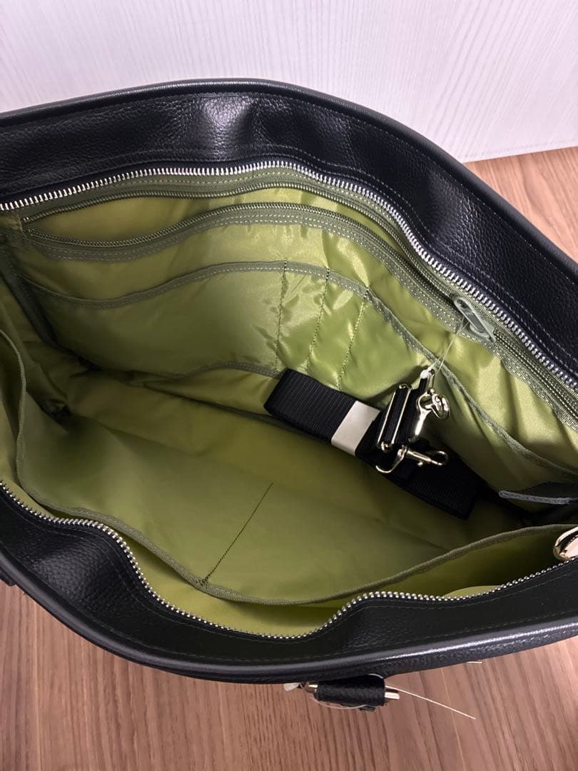 豊岡鞄 牛革　2way ビジネスバッグ A4 トートバッグ 黒色