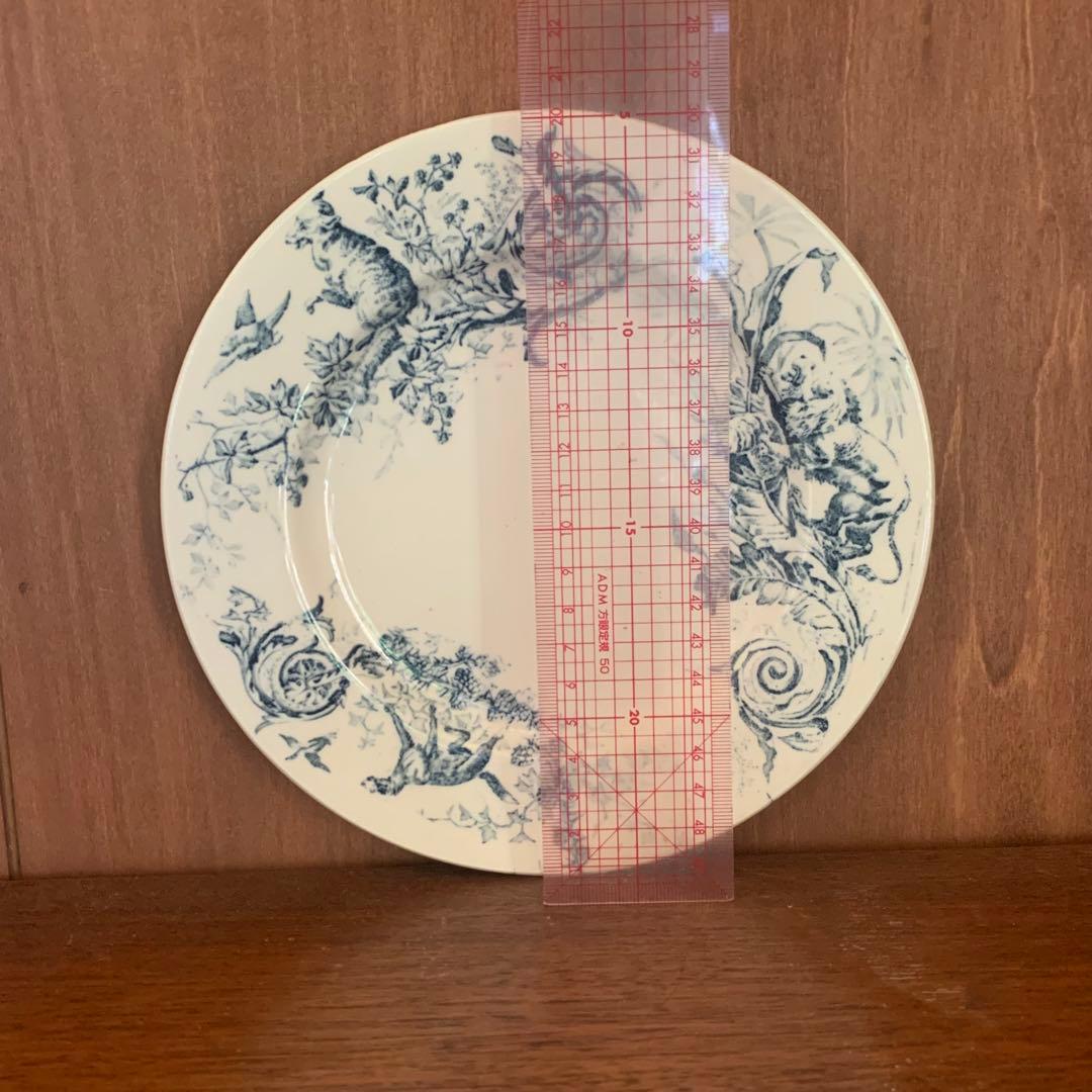 アンティーク　フランス　KG Runeville キツネ　プレート