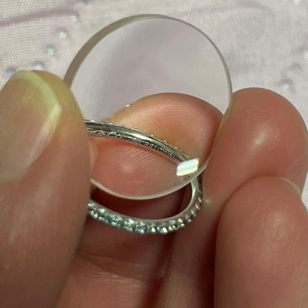 ※訳アリ品　ティファニー K18 アクアマリンフルエタニティリング