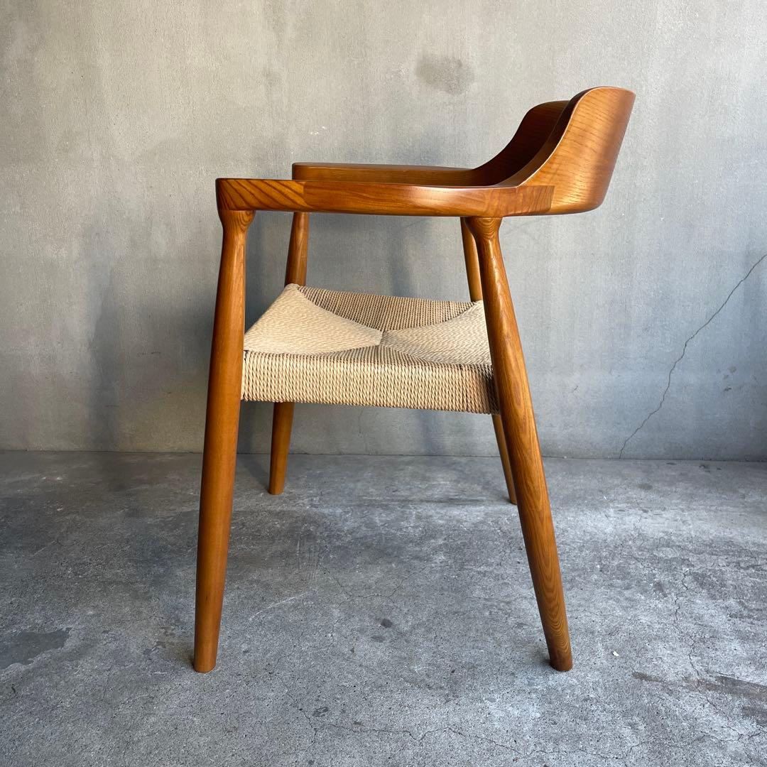 ペーパーコード　ダイニングアームチェア　天然木無垢材