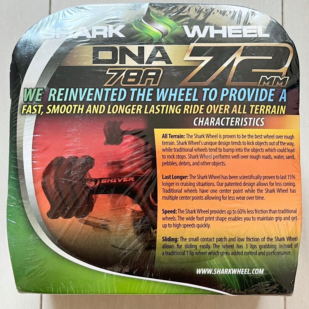 05☆新品☆ シャークウィール 72mm 78a ブラック/ブルー スワール