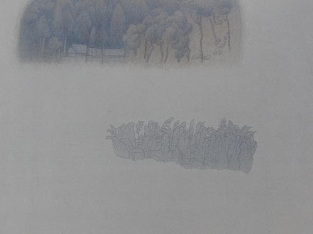 中野弘彦、【山頭火漂泊】、希少な額装用画集より、新品額装付