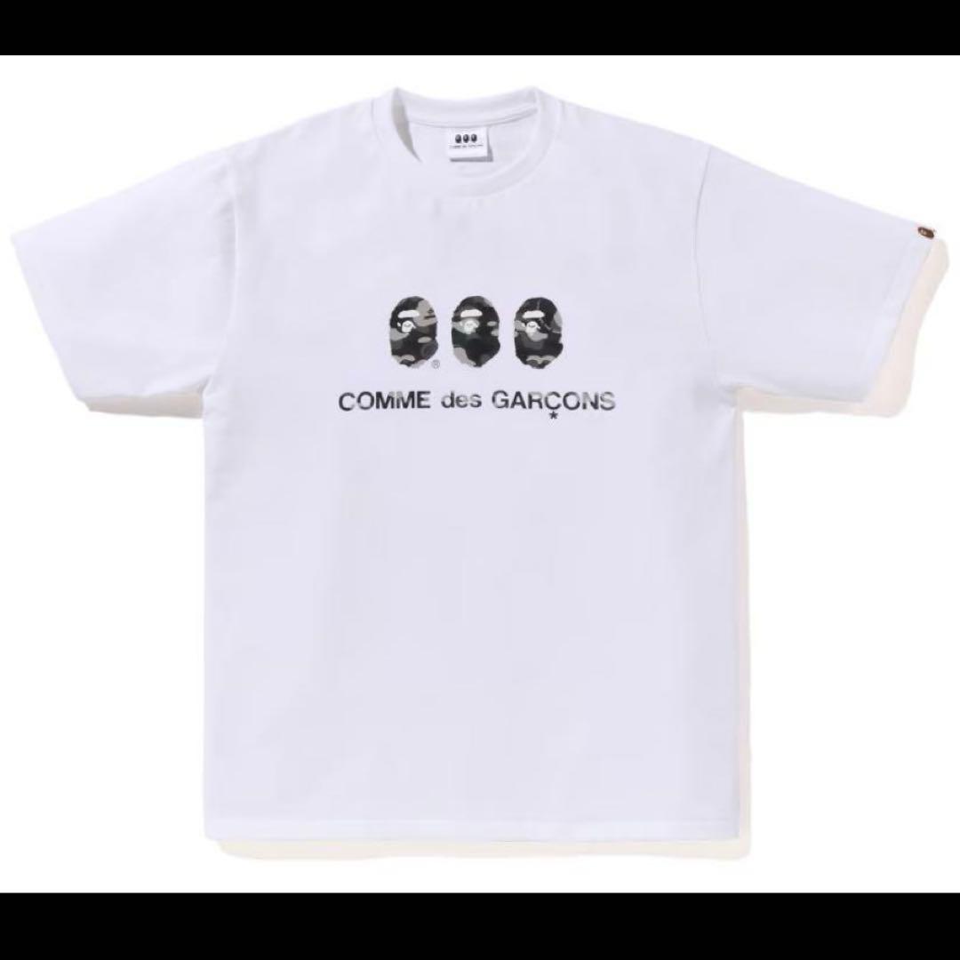 Mサイズ新品エイプ コムデギャルソン 大阪5周年記念 T ホワイト