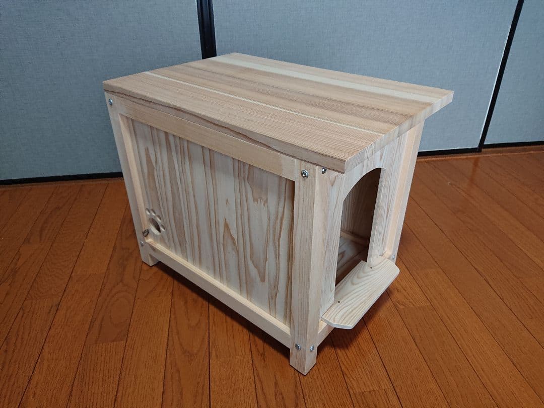 ⑯♥サイドテーブル★キャットハウス★小屋★無垢★ネコ★手作り猫ハウス