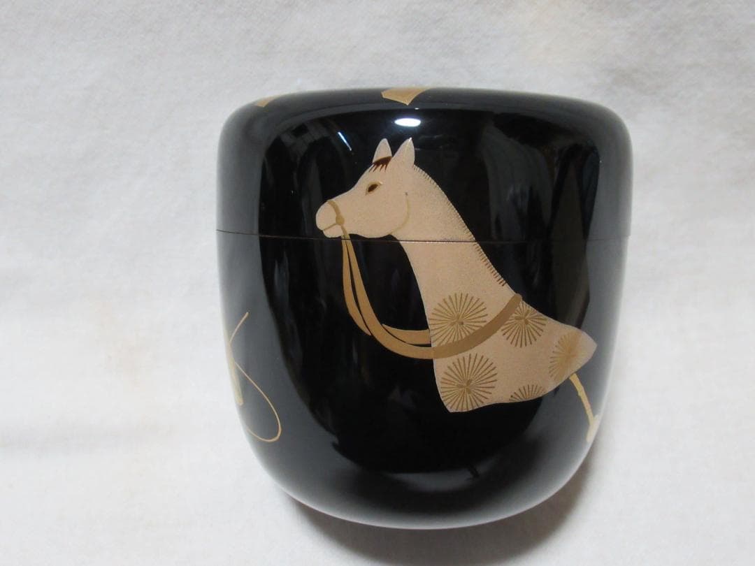 茶道具葵春造　棗　馬に玩具絵　共箱