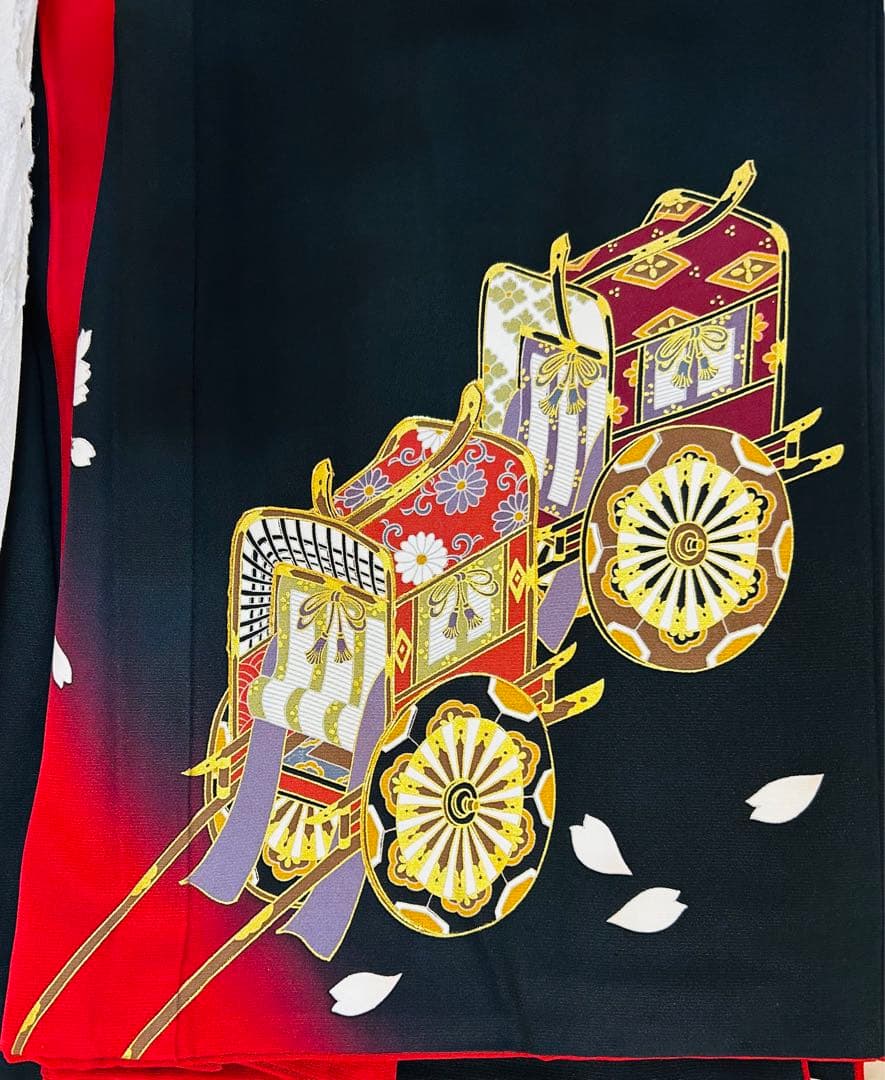 振袖 成人式1回使用のみ 200万円で購入 ブランド着物 フルセット 御所車 赤