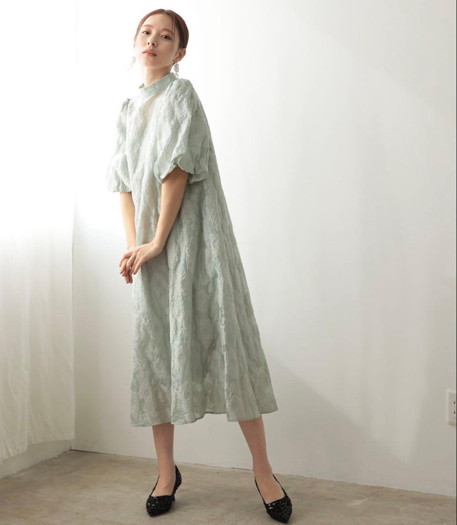 美品　haremode ハレモード ボリュームスリーブドレス　ワンピース