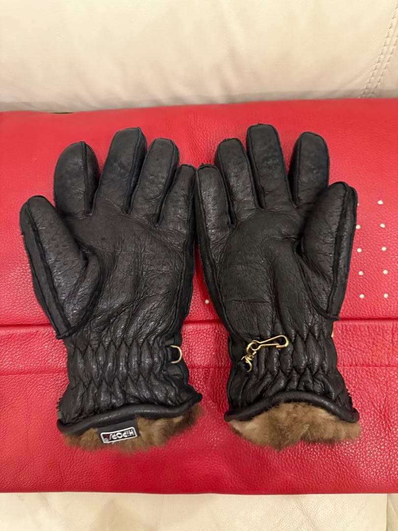 RESTELLI ペッカリースキーグローブ　レザー　ブラック