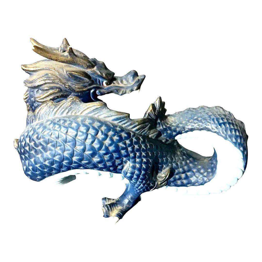 か*ん様 博多人形　　辰　縁起物 ドラゴン　昇竜　リュース品