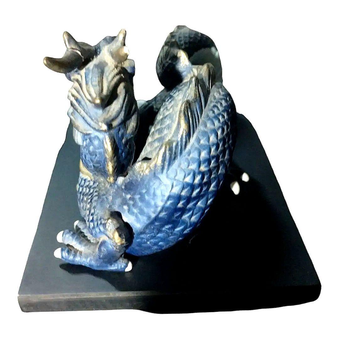 か*ん様 博多人形　　辰　縁起物 ドラゴン　昇竜　リュース品