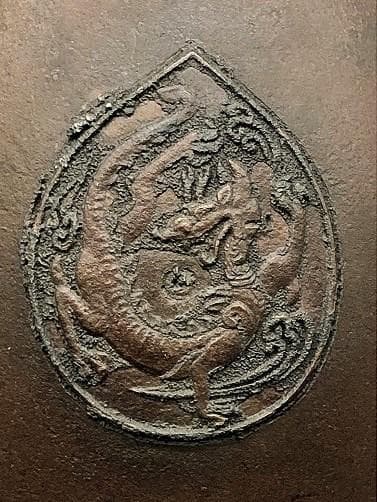 【 雲龍図銅花瓶 花入/花生 】　中華古玩　蔵出品