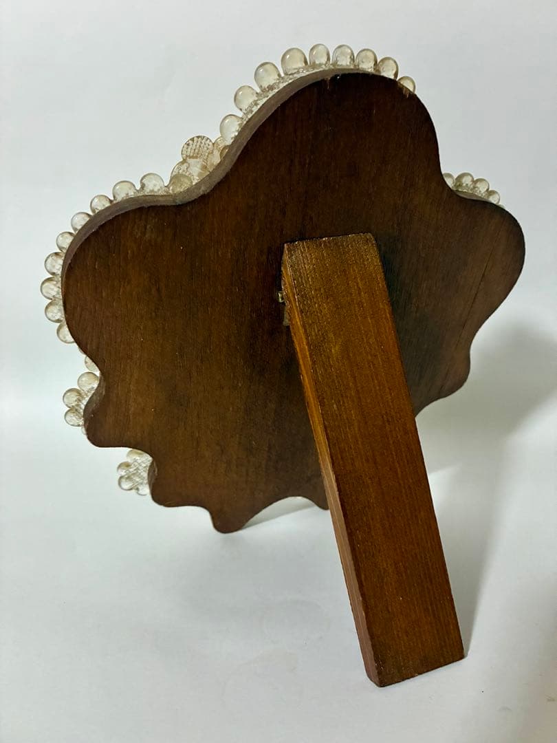 ヴィンテージ ムラーノガラス 花模様ミラー