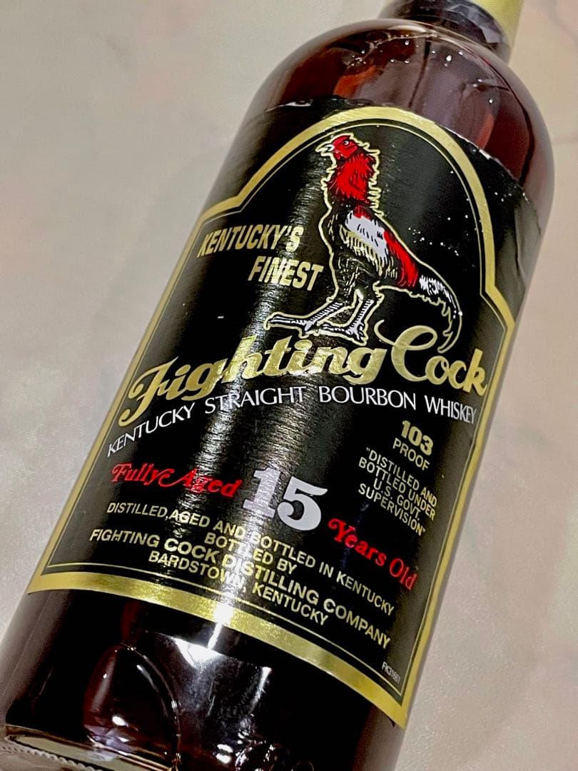 ファイティングコック 15年 ケンタッキー バーボン オールドボトル ウイスキー