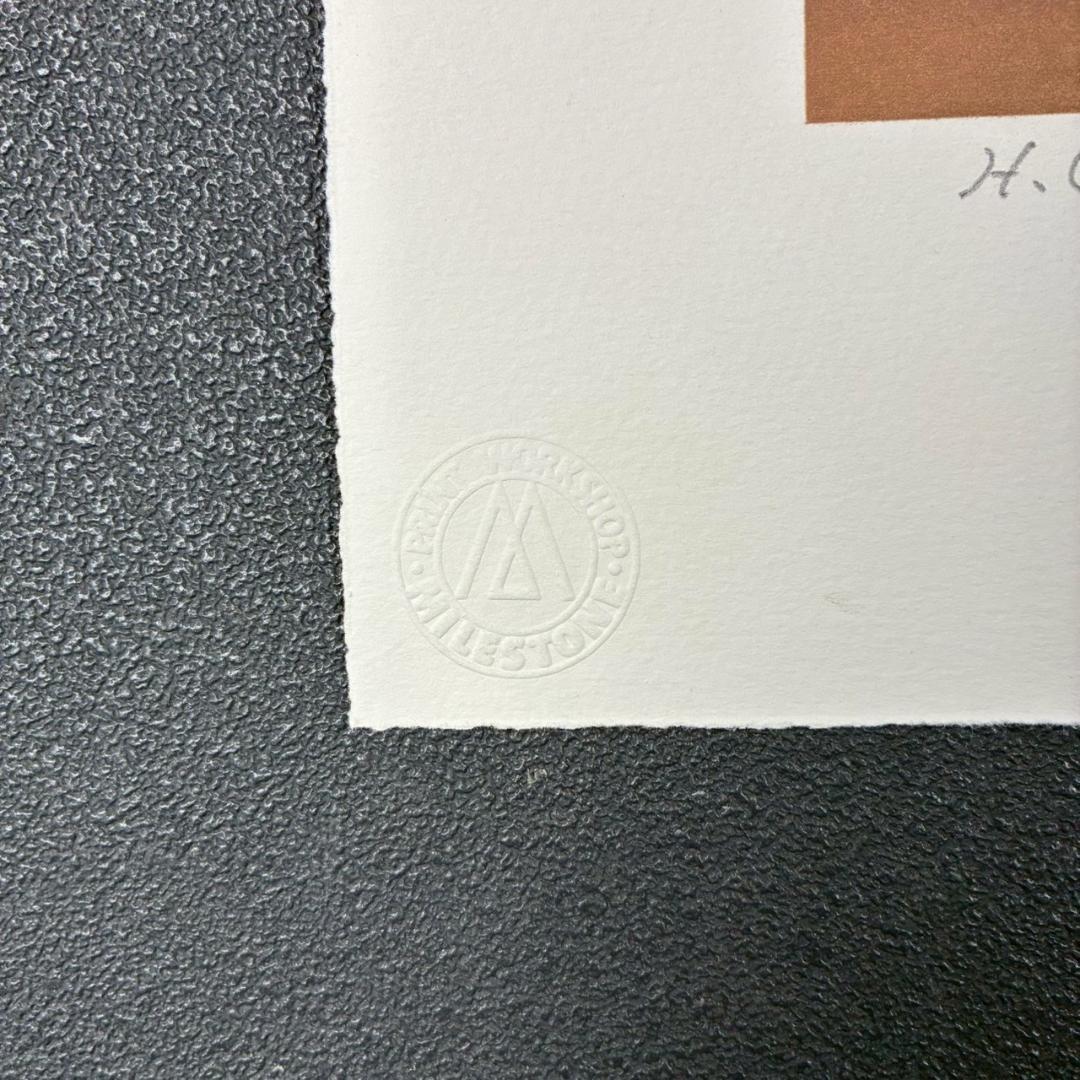 美品 田中春弥「明朝壺の椿寿華」リトグラフ 直筆サイン入り 解説書付 額縁入り