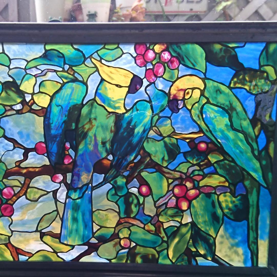 ルイスCティファニー ステンドグラス Parrotsおうむ グラスマスターズ社