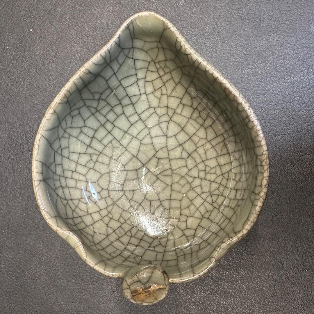 ♡Ea左1009 相馬陶徳 貫入 陶器製 器 湯冷まし 煎茶道具 相馬焼