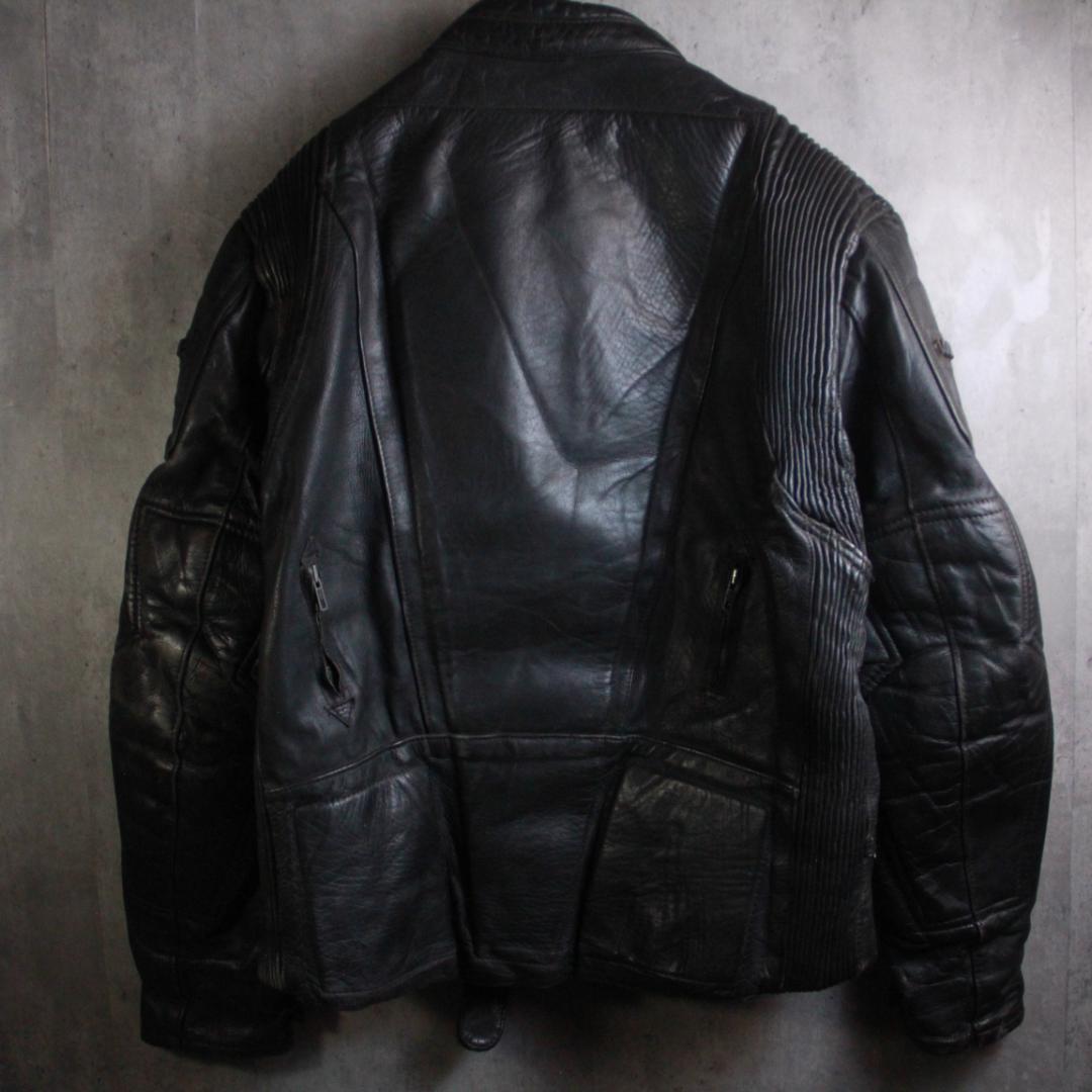 SP古着 レザーライダース ７０’s XL ユーロ古着 オランダ製 ダブル本革.