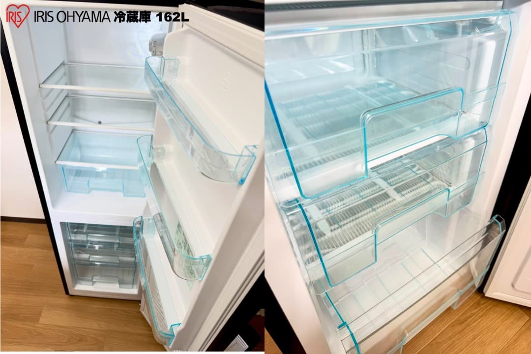 少し大きめ家電3点セット冷蔵庫162L 洗濯機6kg/設置配送無料/首都圏限定