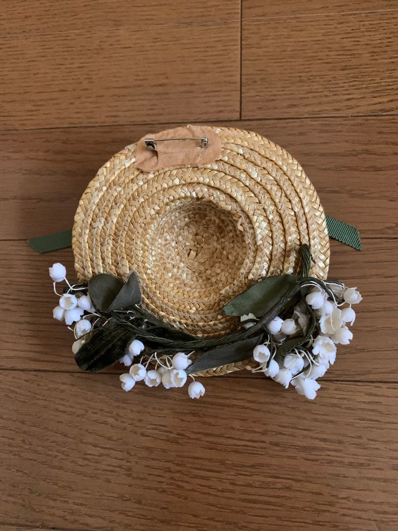 カネコイサオ　麦わら帽子コサージュ