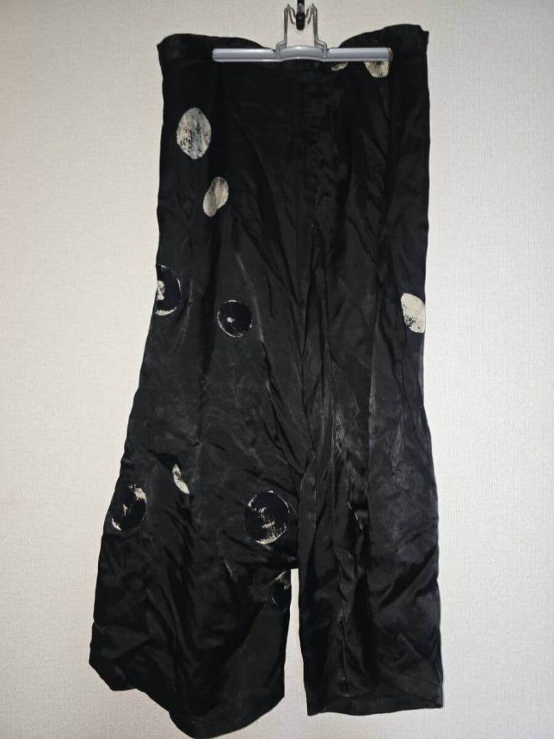 Y'sワイズ 21AWサルエルパンツ水玉模様黒サイズ1