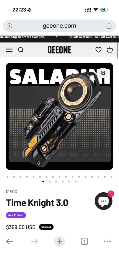 「正規品」01EDC Time Knight 3.0 フィジェットトイ　Ti製