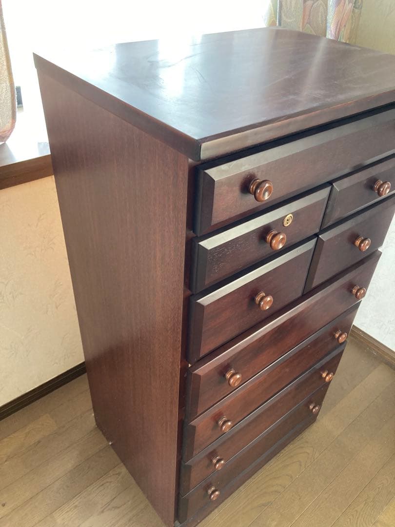 木製タンス ダークブラウン