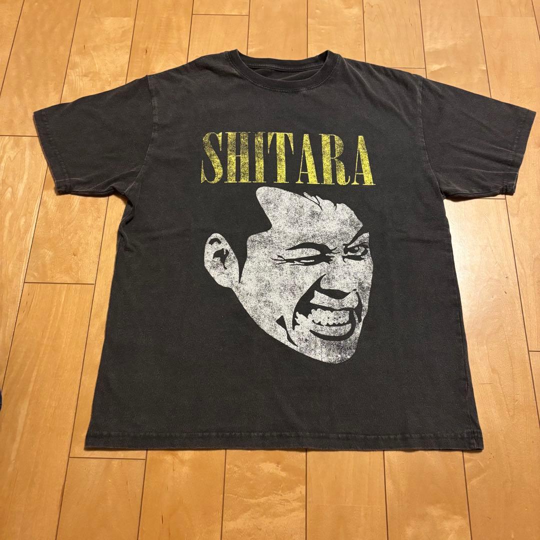 設楽 プリント Tシャツ Sサイズ ダークグレー