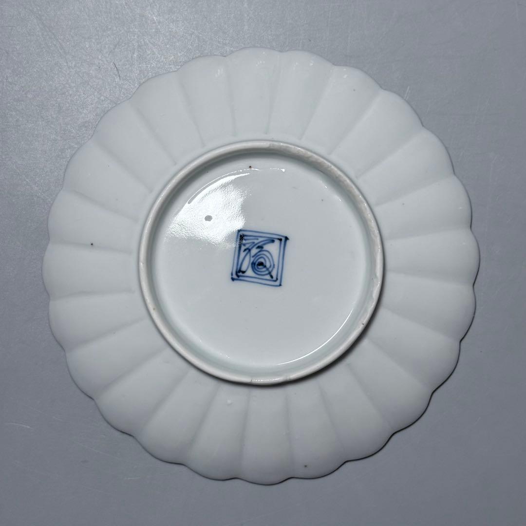 十二代　酒井田柿右衛門　渦福　錦　鳳凰図菊花形皿　中皿一枚　取皿五枚