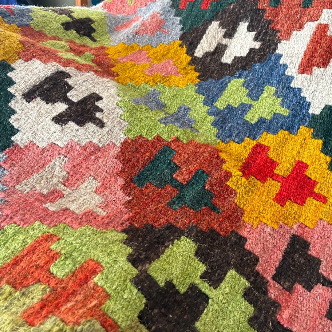 サマルカンド　手織り　草木染め　絨毯