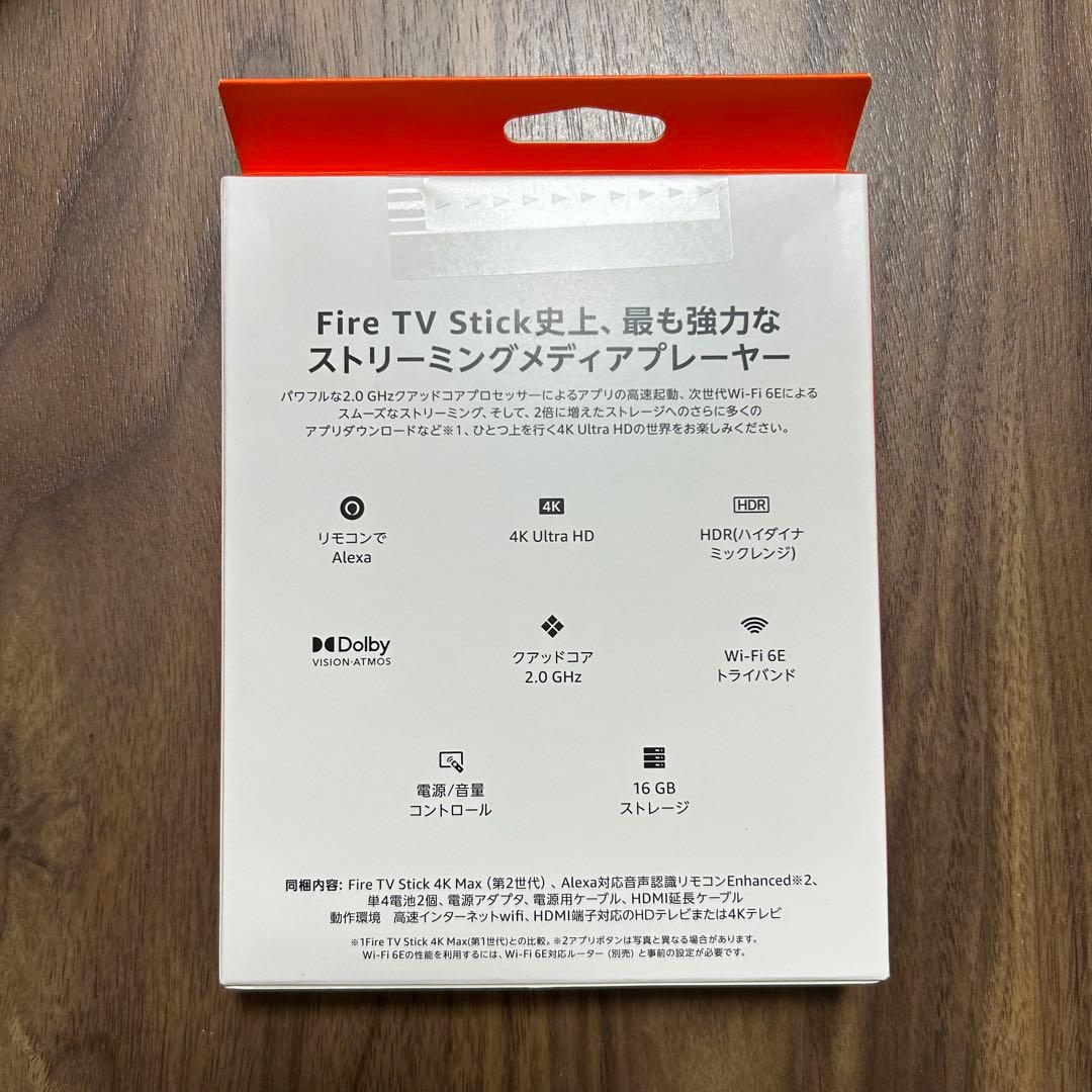 【新品未開封】Fire TV Stick 4K MAX 第2世代 最上位モデル