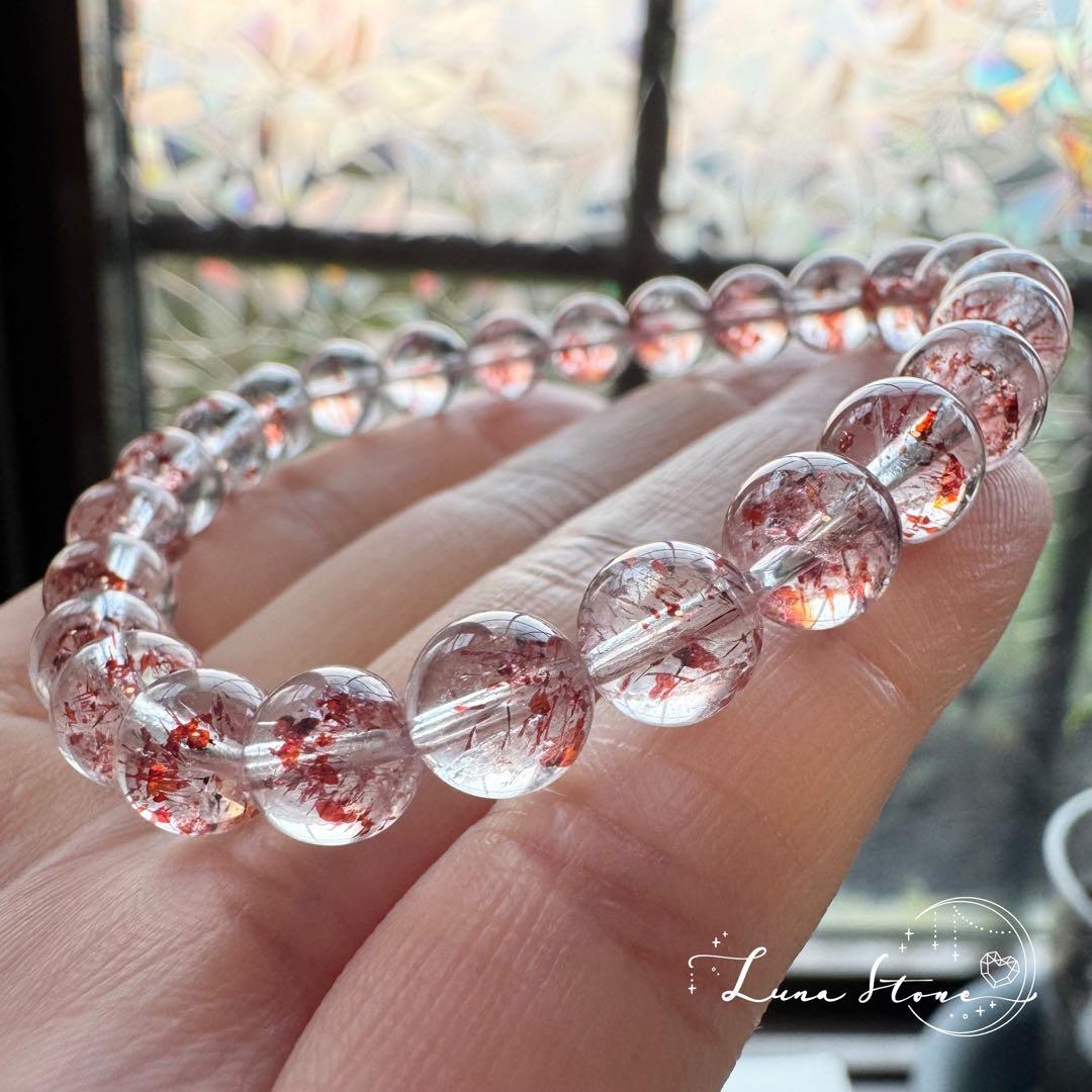 【鑑別書付き レピドクロサイトインクォーツ】天然石 ブレスレット