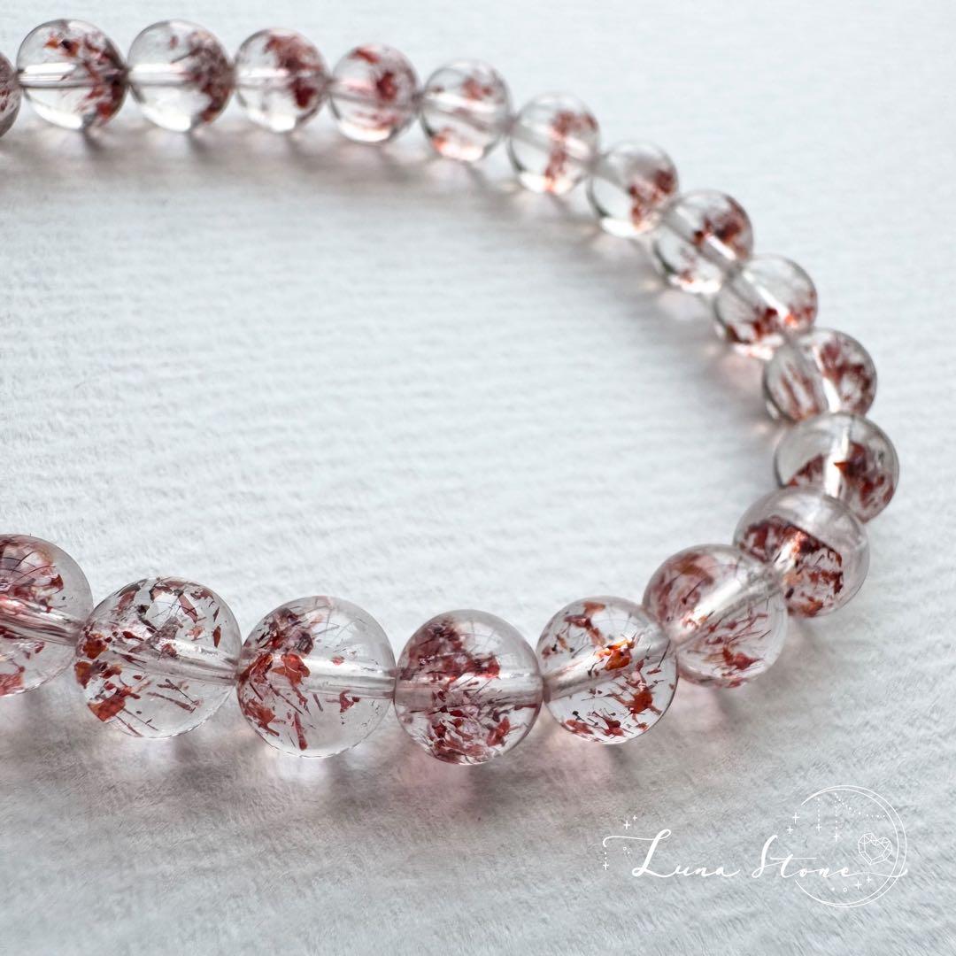 【鑑別書付き レピドクロサイトインクォーツ】天然石 ブレスレット