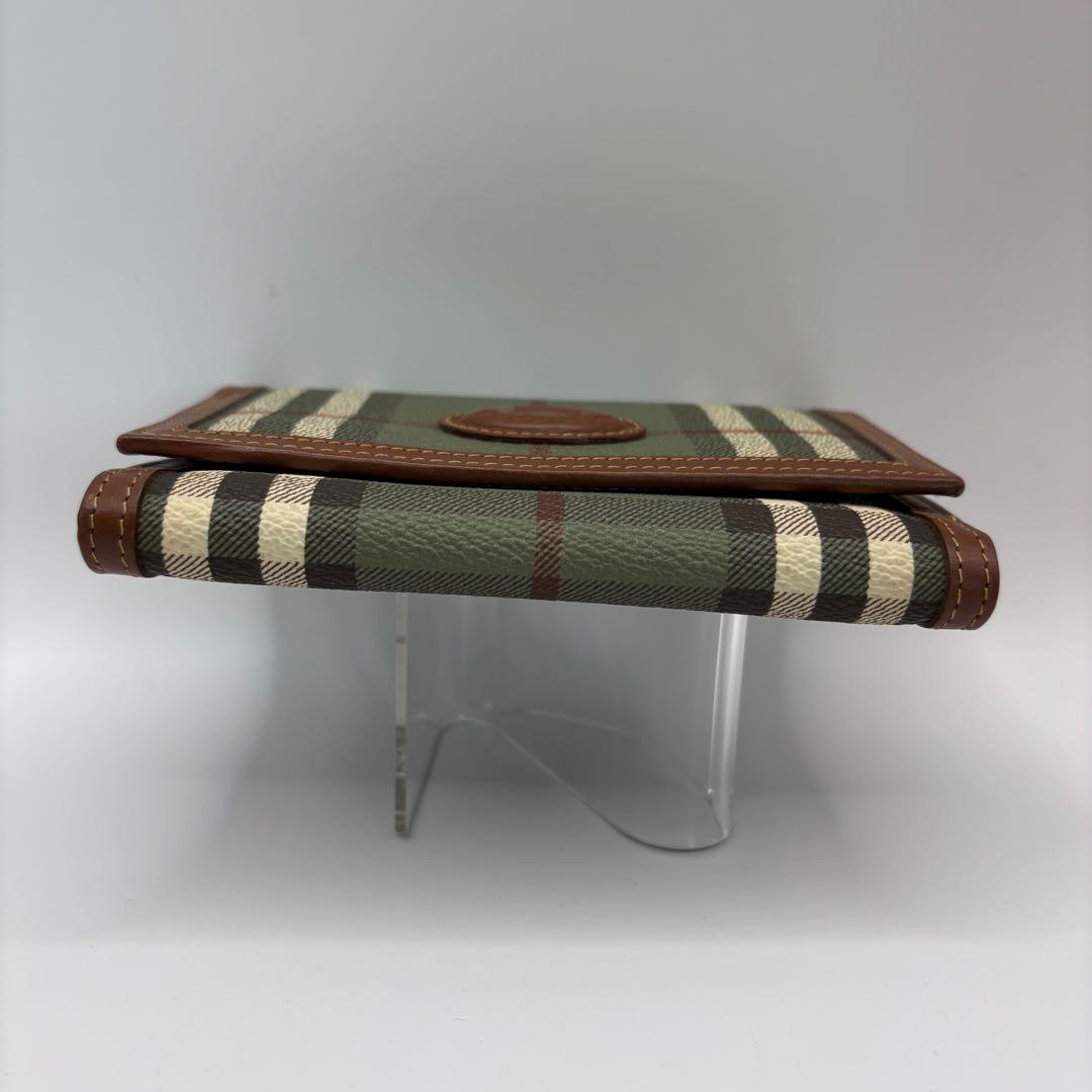 美品/希少品　BURBERRYS 二つ折り財布　チェック　グリーン　ブラウン