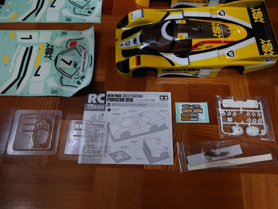 タミヤ 1/12RC ニューマン ポルシェ956 スペアボディ塗装済み【難あり】