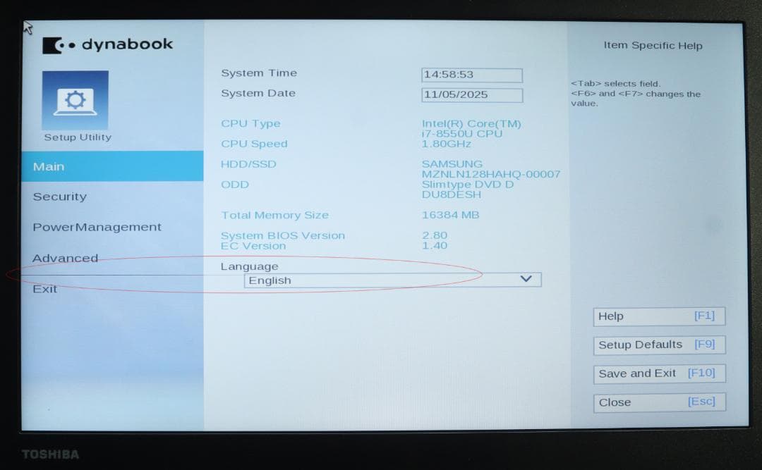 Windowsノート本体 TOSHIBA dynabook B65/DN Core i7 8550U