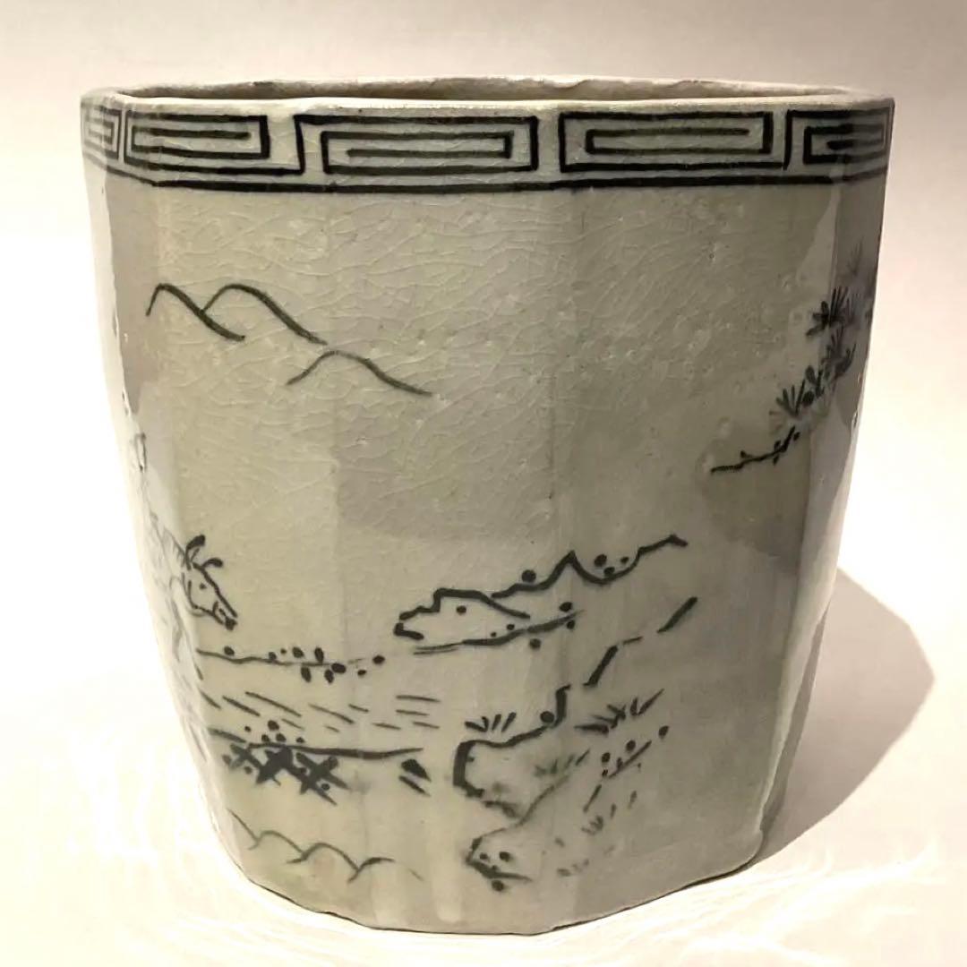 11代長岡空権作　楽山焼十二角水指